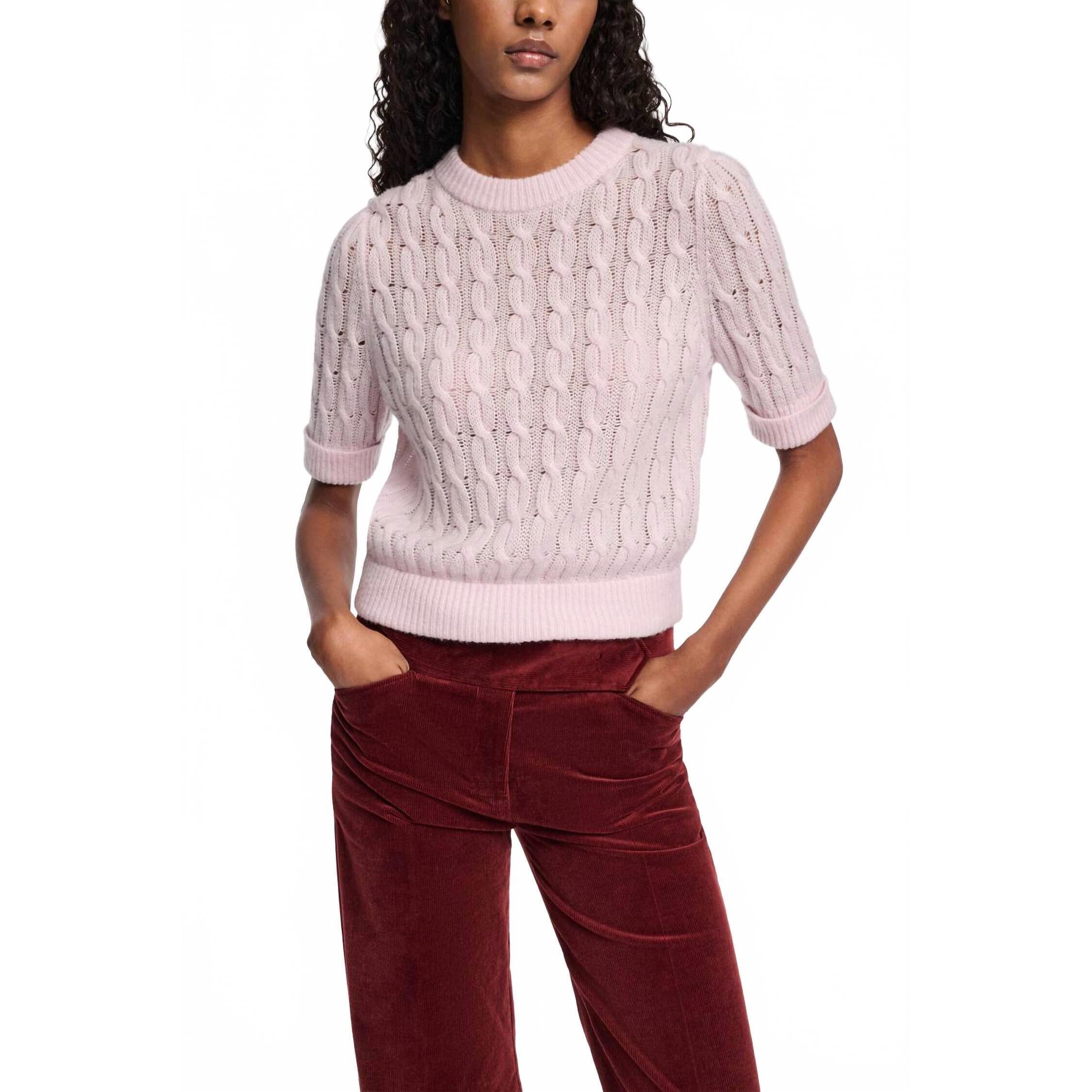 New Dorothee Schumacher Sheer Softness Pullover Sweater In Pink